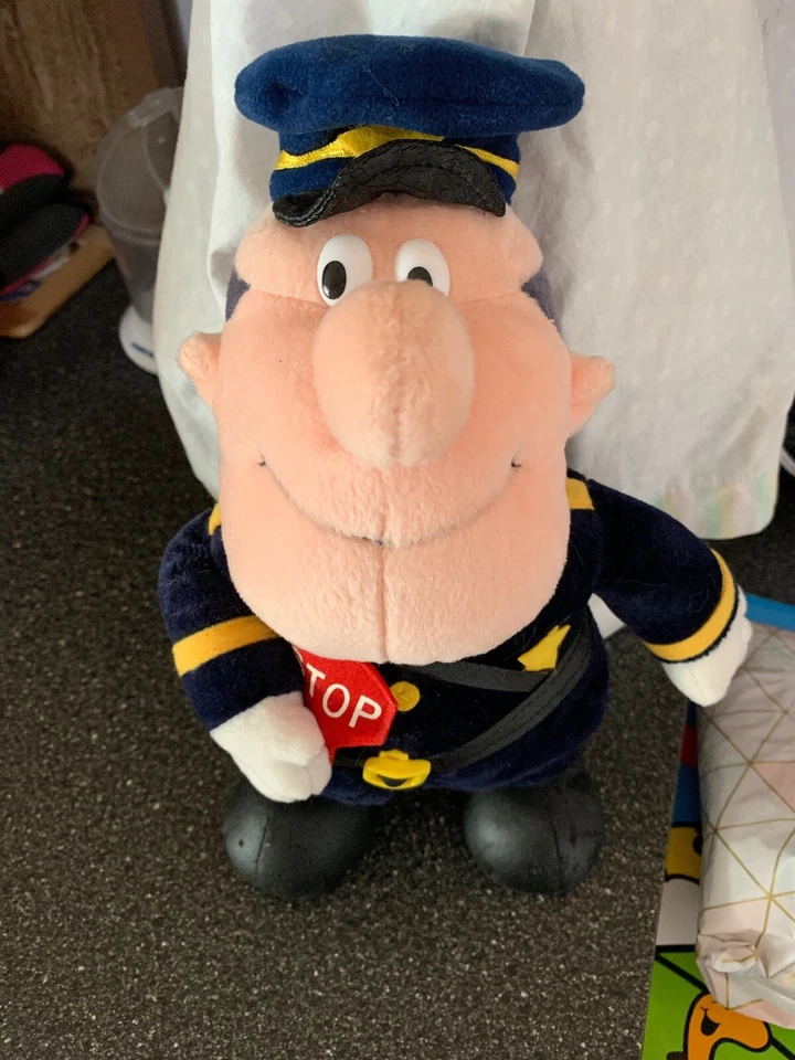 Muñeco de peluche grande de 13" Frosty The Snowman policía de tráfico raro retirado nuevo con etiquetas Foto 3 de 4