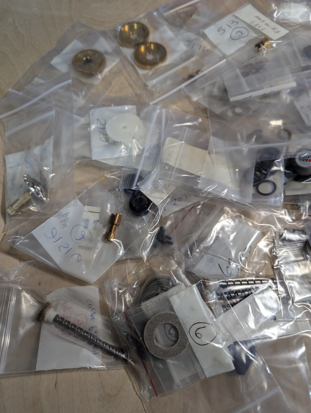Assorted Used Abu Garcia Reel Repair Parts Bodies Spools Gears