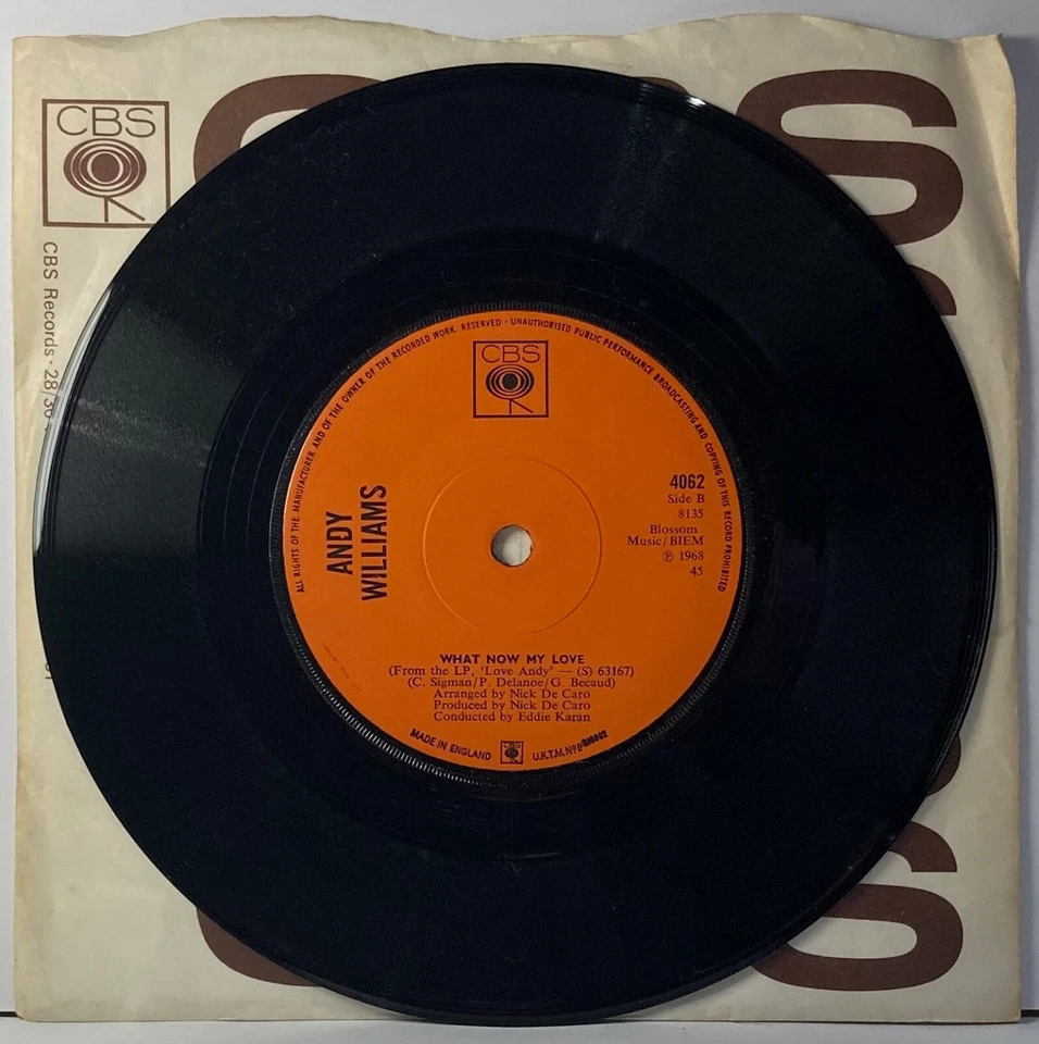 Andy Williams Happy Heart CBS 45 Foto 3 de 3