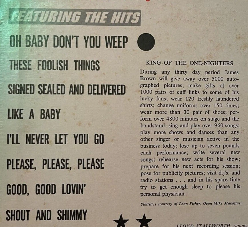 12" LP~ JAMES BROWN~ 1964~ PURE DYNAMITE~ KING LBL. # 883 - Image 4 of 4