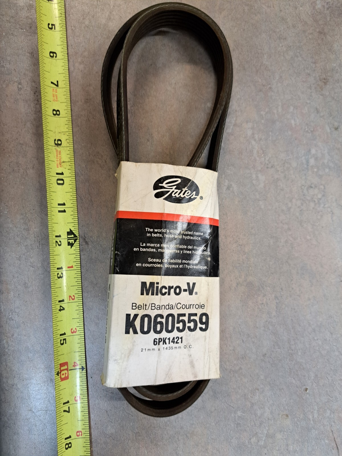 Gates Serpentine Belt New K060559 21mm X 1435mm Micro-V 6PK1421 | eBay