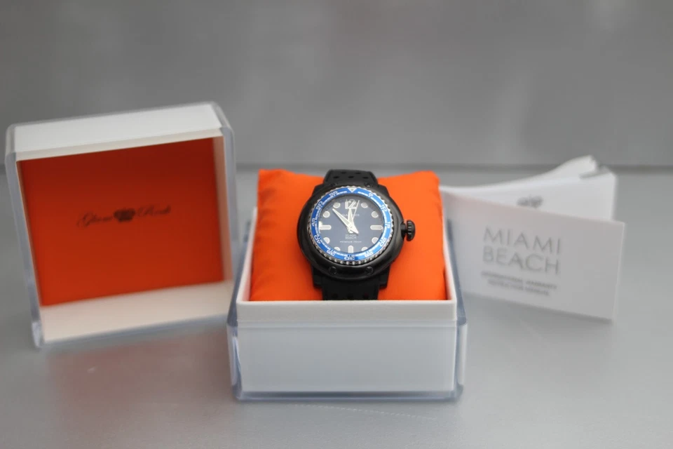 Reloj Glam Rock 0.96.2779 Unisex MB26015 Miami Beach Esfera Azul Negro Silicona Foto 2 de 4