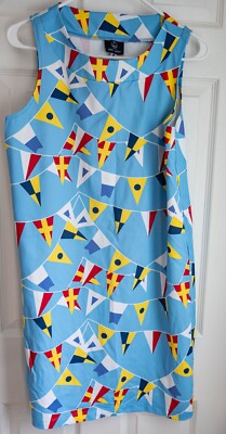 Sailor Sailor Women Seaport Shift Dress Nautical Flags M New