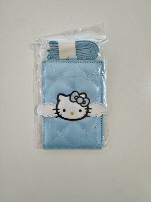 Hello Kitty Limited Quilted Necklace Wallet Blue Korea Limited