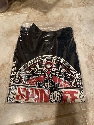 Obey X Guitar Center 06 Spin-off Shirt SEALED Men's Size Large Limited Edition