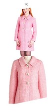 Hell Bunny Millicent Coat Pink Medium Brand New Rrp 150
