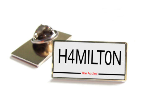 Hamilton Numéro Plaque Style Insigne Broche Badge Épingle à Cravate Cadeau - Photo 1/1