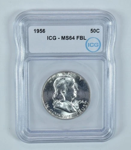 1956 Franklin Half Dollar MS64 FBL ICG *9828