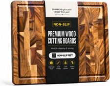 Walnut Cutting Board for Kitchen, Checkered End Grain Wood Cutting Board, Butche