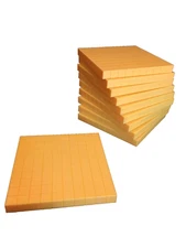 Lot of 10 Base Ten Blocks Flats 10x10 Yellow Math Manipulatives Teaching Aids