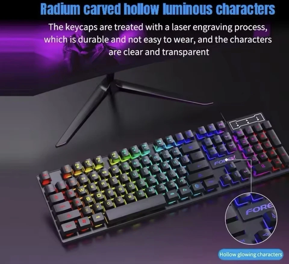 Gaming LED Keyboard AND mouse Set - Image 4 of 4