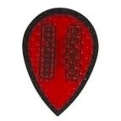 Dimplex Hot Shot Embossed Red with Black Border Pear Shape - 5 Sets