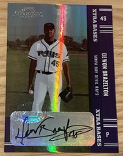 2005 Playoff Prestige Xtra Bases Purple Auto /50 Dewon Brazelton #59 Auto