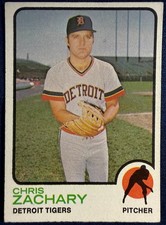 1973 TOPPS #256 CHRIS ZACHARY (DETROIT TIGERS) BASEBALL CARD