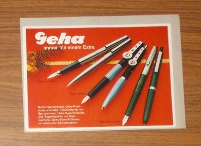 Rare Advertising GEHA METALLIC JEANS School Fountain Pen 1979