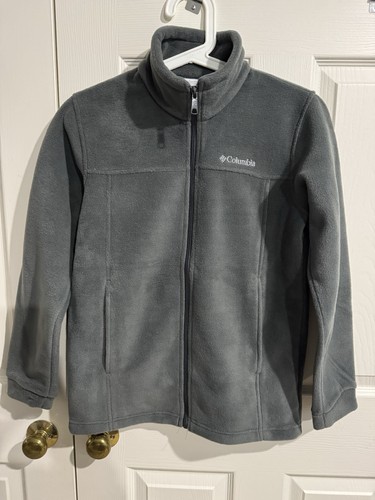 Columbia Fleece Zip Up Jacket Young Men’s Size L 14/16 Gray