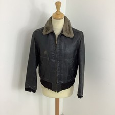 Montgomery Ward “windward” Steerhide Leather Biker Jacket Thrashed Black Med#1D