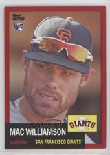 2016 Topps Archives 1953 Design Red Border 23/50 Mac Williamson #37 0b0