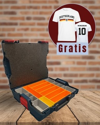 Bosch Professional L-BOXX 102 Set 10 tlg.+ Gratis Personalisiertes Fan Shirt