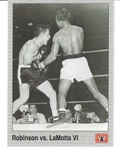 1991 AW SPORTS ALL WORLD BOXING #144 ROBINSON VS LAMOTTA VI