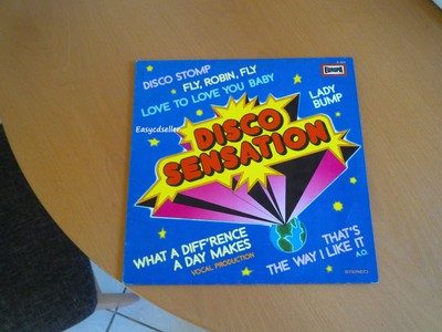 DISCO SENSATION COVERVERSIONEN LP LADY BUMB,FLY ROBIN FLY,DISCO STOMP U.V.A