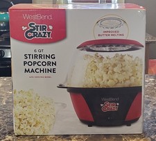 NEW West Bend Stir Crazy Stirring Popcorn Machine 6 Qt Serving Bowl