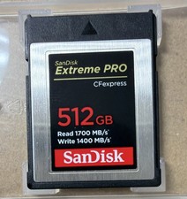 SanDisk Extreme Pro 512GB CFexpress Type-B Card 1700mb/S READ/1400MB/S Write