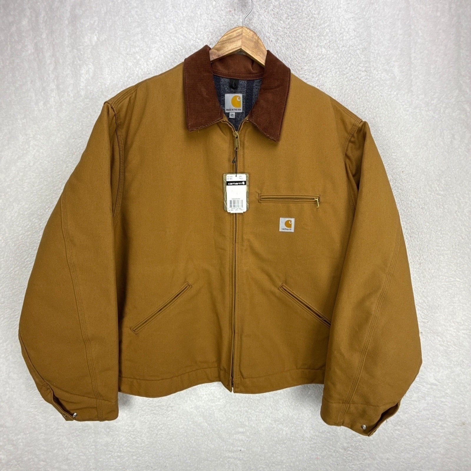 Carhartt Detroit Jacket Blanket Lined Mens 2XL Tall J001 BRN Brown NWT NOS image 2