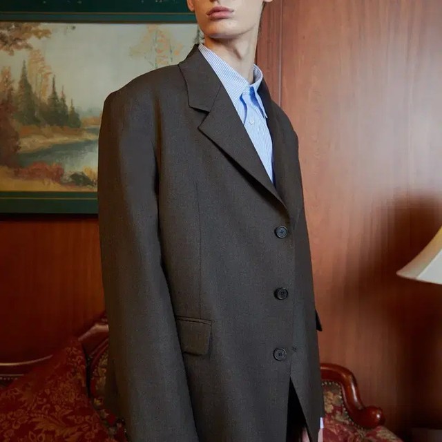 STU Dad Fit Blazer Size S Gray Stylish & Minimal