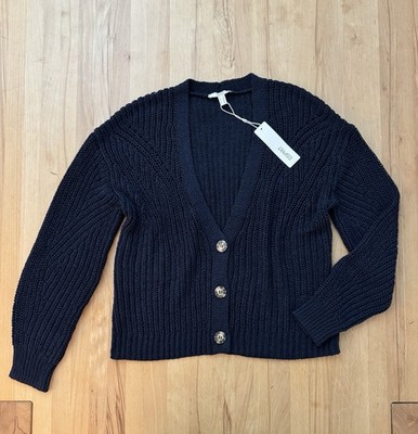 Neu Esprit Damen Baumwolle Mix Strickjacke Cardigian Gr. XL  Dunkelblau