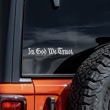in God We Trust Decal Vinyl Sticker Auto Car Truck Wall Laptop  White  5.5"...
