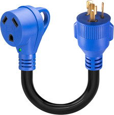 3 Prong 30 Amp RV Generator Adapter Cord 12", NEMA L5-30P to TT-30R Electrical