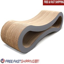 Cat Scratcher Lounge Bed Reversible Eco-Friendly Durable W/ Organic Catnip New