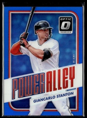 2016 Donruss Optic Power Alley Blue Giancarlo Stanton 046/149 Miami Marlins #PA6