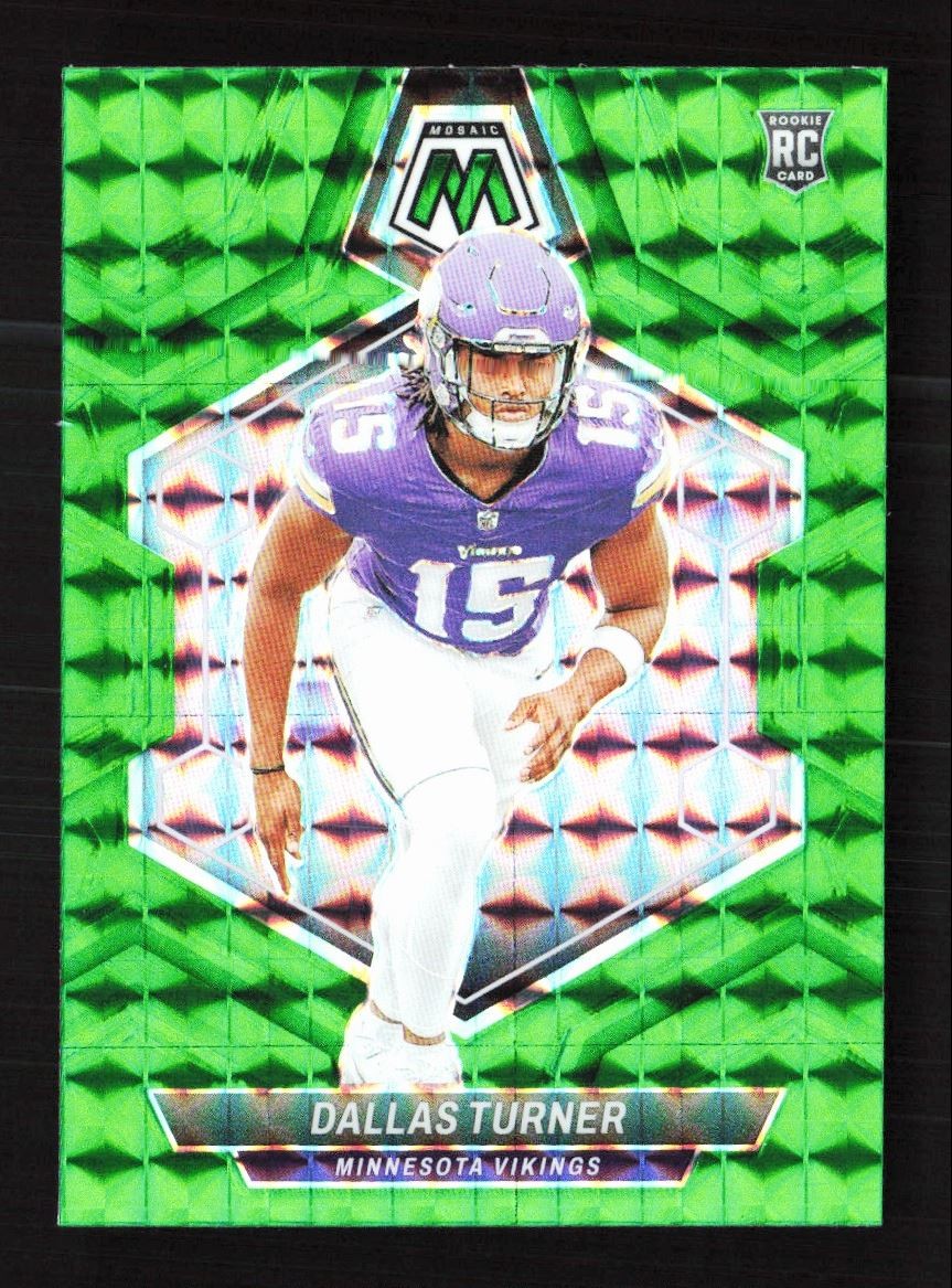 2024 Panini Mosaic Green Dallas Turner Minnesota Vikings #317