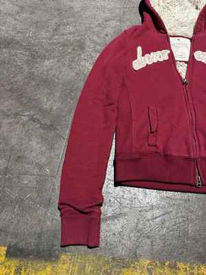 Vintage Y2K Abercrombie Fur Lined Zip Up Hoodie Size Women's XL