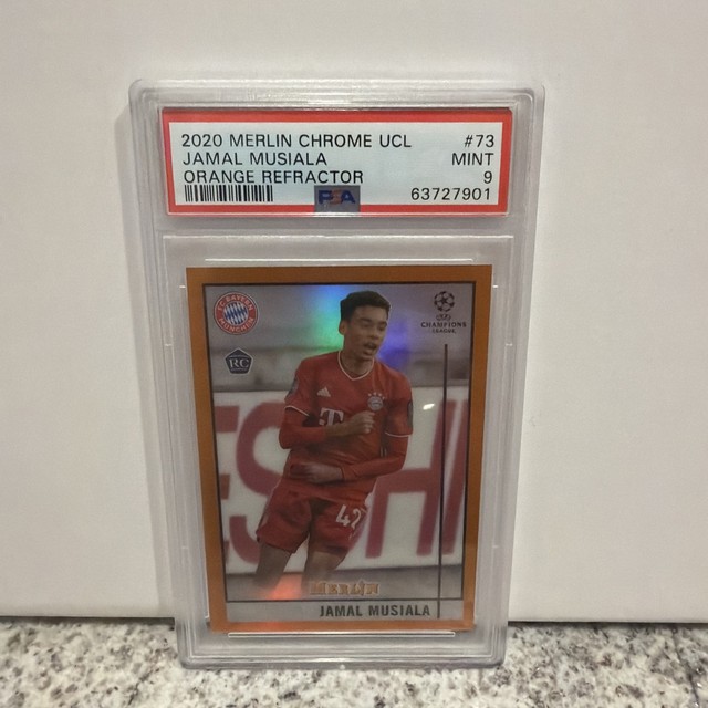 Jamal Musiala 2020 Topps Merlin Chrome UEFA Orange