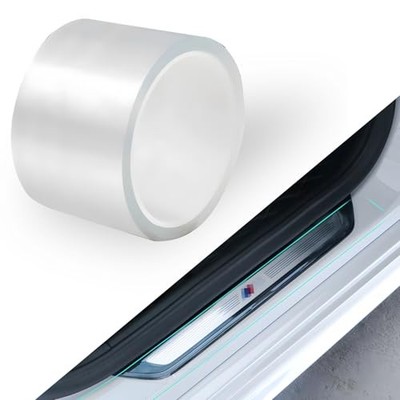 Car Door Sill Protector, Clear Anti-Collision Car 1 PC # 2.8In x 33Ft White