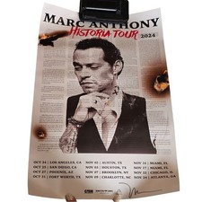 Affiche VIP tournée concert 11"x17" Marc Anthony Historia 2024 dates de localisation NEUF