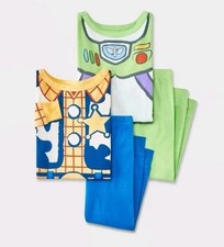 2 sets New Disney / Pixar Toy Story Boy 4-Piece Woody Buzz Pajama Set 2t