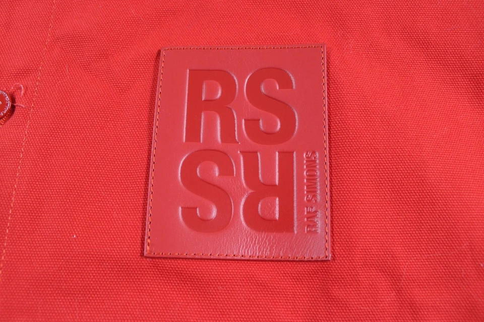 Raf Simons Shirt Mens XL Red Straight Fit Denim Autumn Winter 2022 2023 Italy - Image 3 of 4