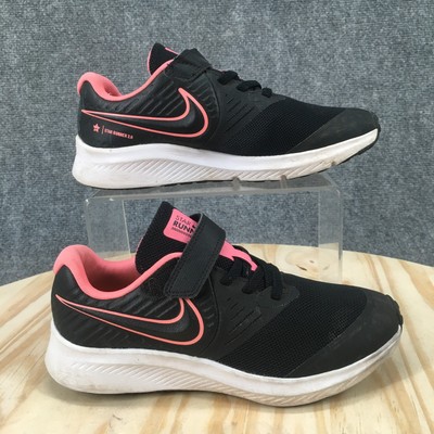 Nike Shoes Youth 2 Star Runner 2 Sneakers Black Mesh Lace Up Sports AT1801-002