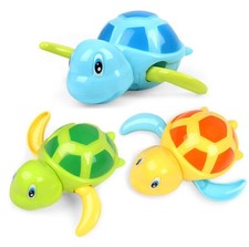 Toys Bath Turtles -3 pack Floating Baby Bath Toys,Cute Clockwork Bathtub Toy