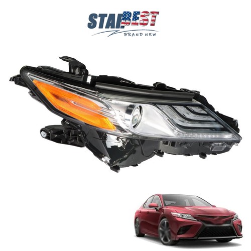 Front RH Side Headlight Assembly For Toyota Camry XLE XSE 2018-2020 LED DRL New