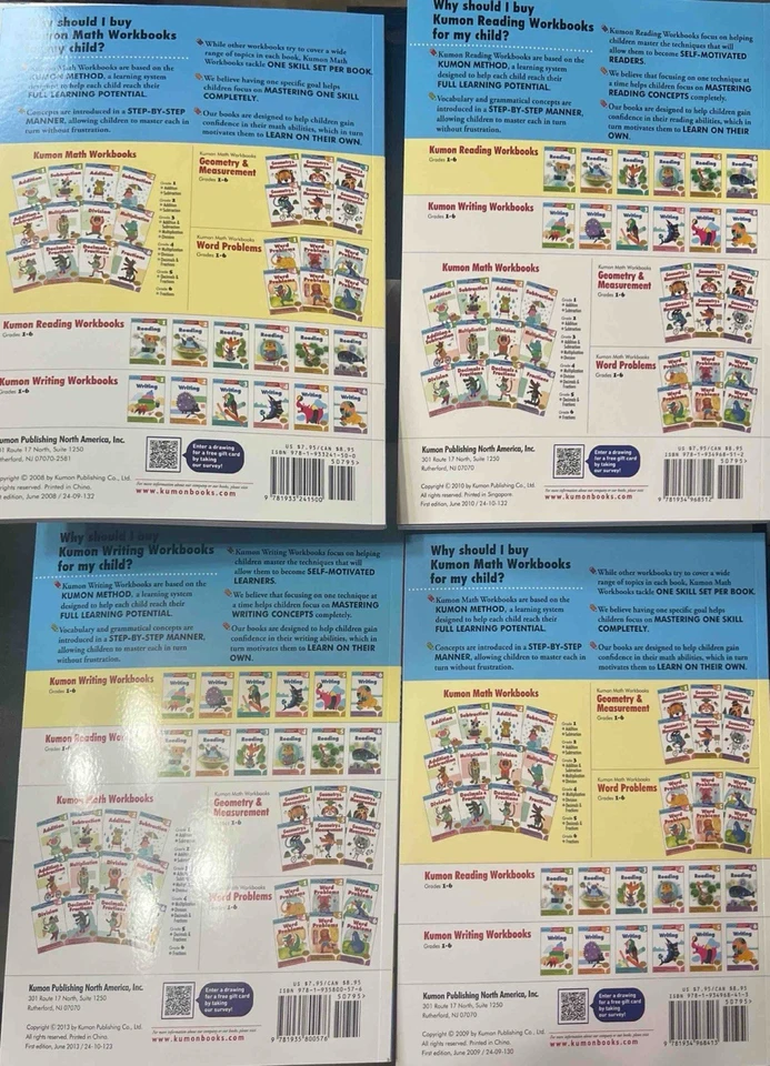 Subtraction/Writing/Reading/Word Problems WorkbooksSet Of 4Grade 1 - Image 2 of 2