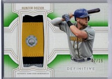 2020 Topps Definitive Baseball Jumbo Patch Relic Hunter Dozier PATCH ROYALS 7/15