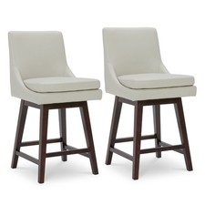 CHITA Counter Height Swivel Bar Stools Set of 2, 26" DoubleCushion, Comfortable