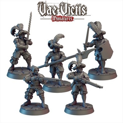 Vae Victis 28mm Elite Mercenaries 2 Warband for Mordheim, D&D, Frostgrave