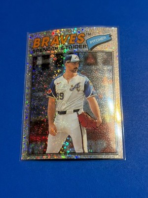 2026 Topps Heritage - Spencer Strider #41 Chrome Silver Sparkle Refractor