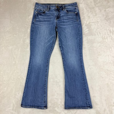 American Eagle Skinny Kick Bootcut Women 10 X-Short Blue Stretch Western Cowgirl